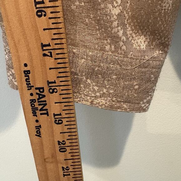 Gold Snakeskin Print Jacket Women 10 Button Classic Preppy Casual Glam Event - Picture 9 of 11